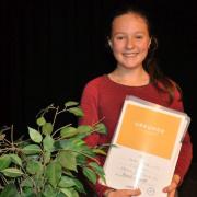 Die Schulsiegerin am Gymnasium Carolin Schrempp